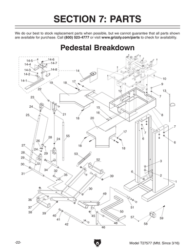 Part Diagram for T27577