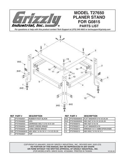 Part Diagram for T27650