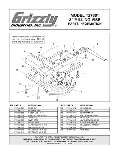 Part Diagram for T27661