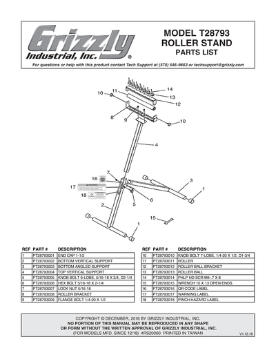 Part Diagram for T28793