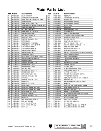 Part Diagram for T30945