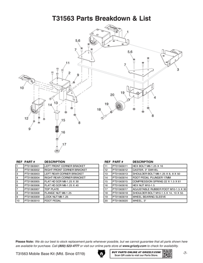 Part Diagram for T31563