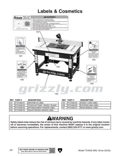 Part Diagram for T31636