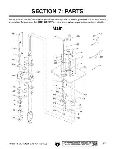 Part Diagram for T31638