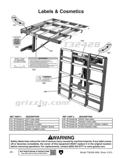 Part Diagram for T32428