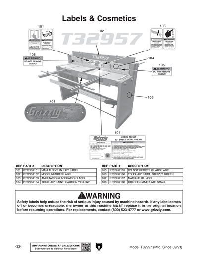 Part Diagram for T32957