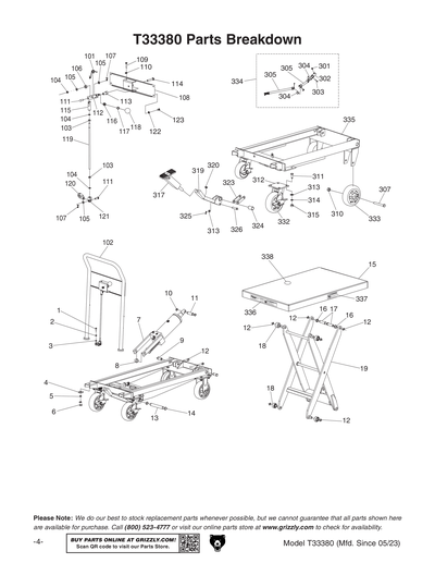 Part Diagram for T33380