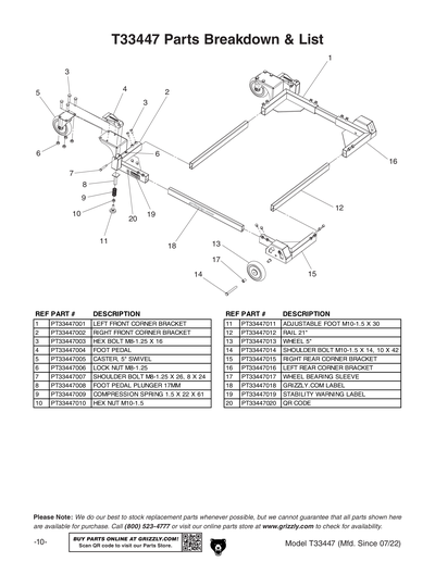 Part Diagram for T33447