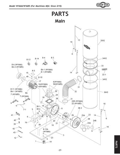 Part Diagram for W1666
