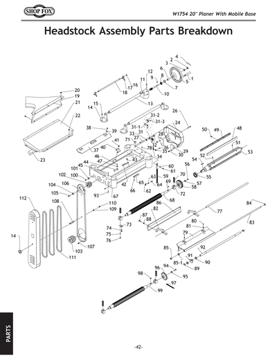 Parts for W1754 20
