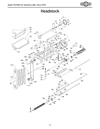 Part Diagram for W1754H