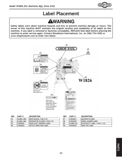 Part Diagram for W1826