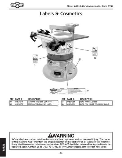 Part Diagram for W1834
