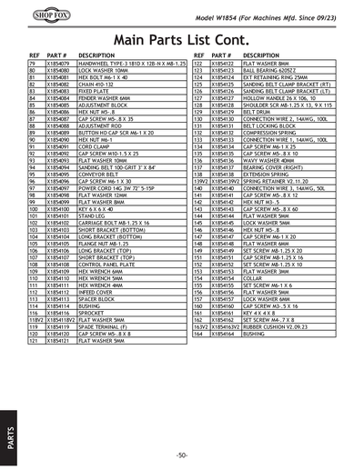Part Diagram for W1854