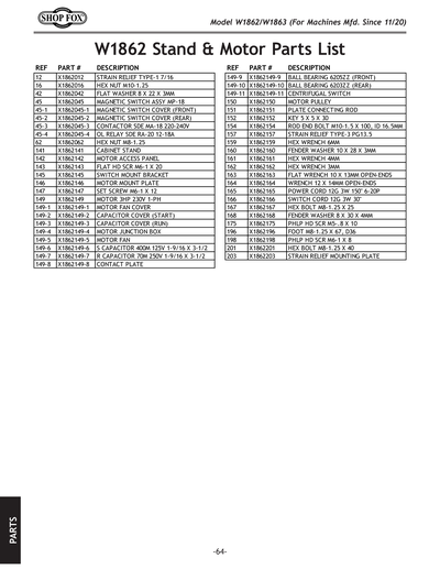 Part Diagram for W1862