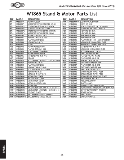 Part Diagram for W1864