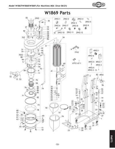 Part Diagram for W1869