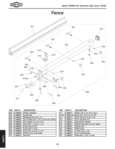 Part Diagram for W1888