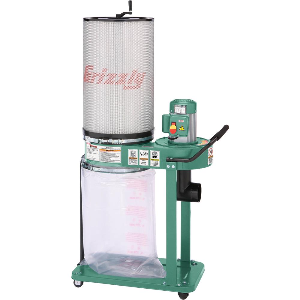 Grizzly G0583Z - 1 HP Canister Dust Collector - Grizzly Industrial