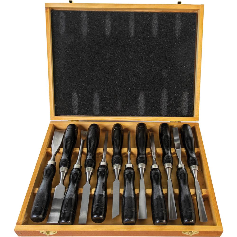 Grizzly H7923 - 12-Pc. Carving Chisel Set - Grizzly Industrial, Inc.