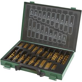 Grizzly T33688 - HSS Titanium 135 Degree Drill Bit Set, 115 Pc
