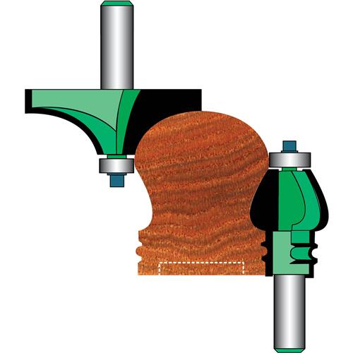 Image for Grizzly C1582 - Handrail Bit Set #2, 1/2" Shank