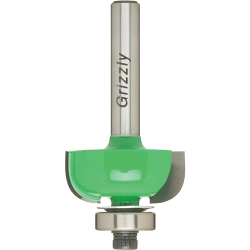 Image for Grizzly C1734 - Anti-Kickback Cove Bit, 1/4" Shank, 1/4" Radius