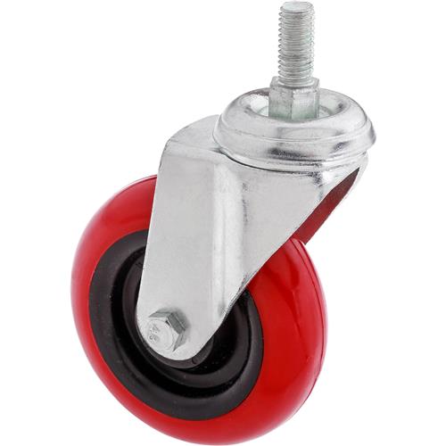 Image for Steelex D2615 - 4" Red Polyurethane Swivel Caster Threaded