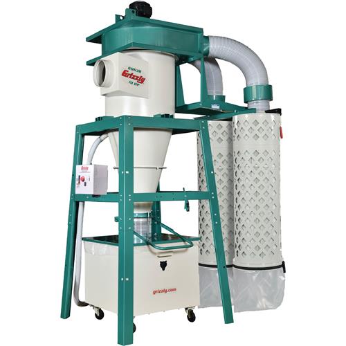 Image for Grizzly G0638 - 10 HP 3-Phase Cyclone Dust Collector