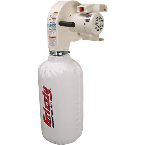 Image for Grizzly G0710P - 1 HP Wall Hanging Dust Collector - Polar Bear Series