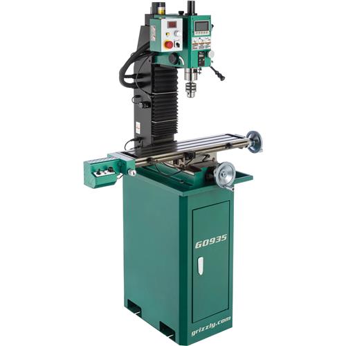 Image for Grizzly G0935 - 7" x 29" 1-1/2 HP Mill/Drill w/ Power Head Elevation & DRO
