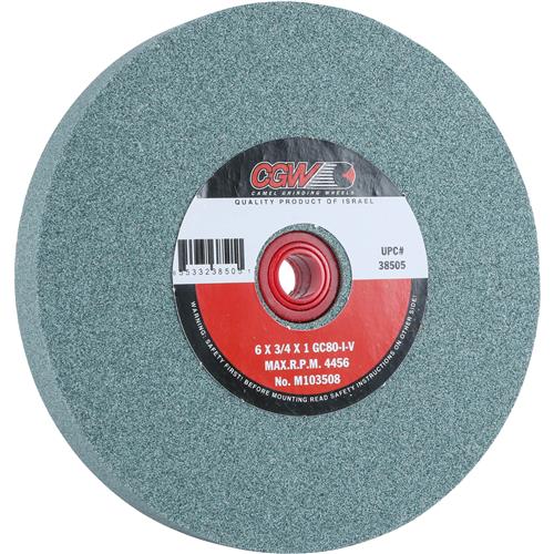 Image for Camel Grinding Wheels G1986 - S/C 6" x 3/4" x 1" Grinding Wheel, Type 1, 80 Grit