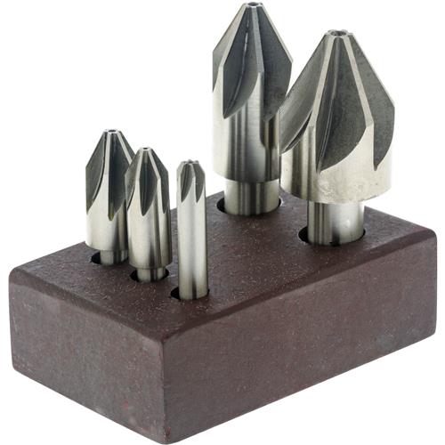 Image for Grizzly H2994 - 5 Pc. 6 Flute Countersink Set - 60 Degrees