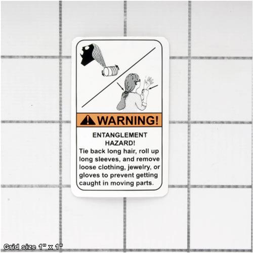 Image for Grizzly PLABEL-55A - ENTANGLEMENT HAZARD 1.5W X 2.5H