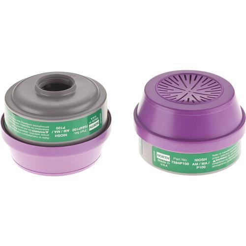 Image for R3 Safety T23547 - Ammonia & Methylamine with P100 Cartridge, pair