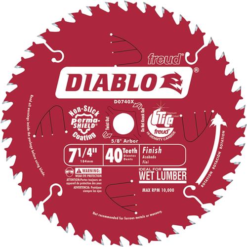 Image for Diablo T24420 - 7-1/4" x 5/8" 40t Finishing Saw Blade