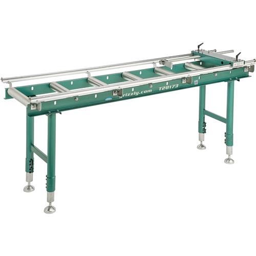 Image for Grizzly T28173 - 14" x 78" Heavy-Duty Roller Table with Work Stop