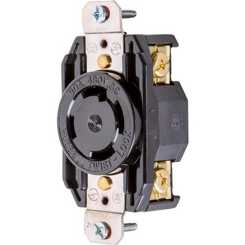Image for Hubbell T28436 - 30 Amp 480V NEMA L16-30 3-Phase Twist Lock Receptacle