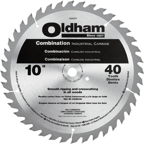 Image for Oldham T29067 - 10" x 5/8" 40T ATB .095" Combination Saw Blade