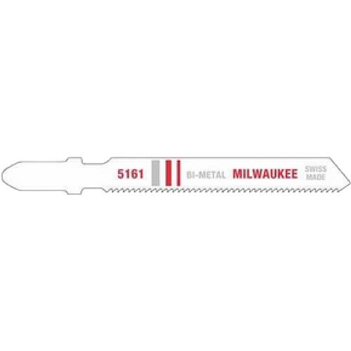 Image for Milwaukee T31302 - 4" 10 TPI T-Shank Bi-Metal Wood Cutting Jigsaw Blade, 5 pk