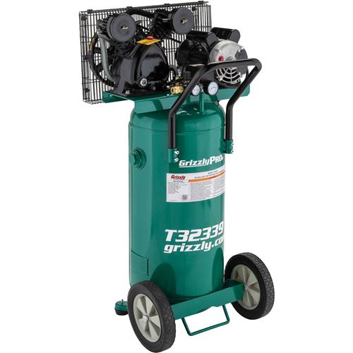 Image for Grizzly PRO T32339 - 20-Gallon 2 HP Portable Air Compressor