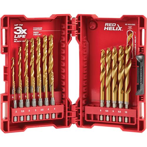 Image for Milwaukee T33299 - Metric Titanium Drill Bits RH 19 pc Kit