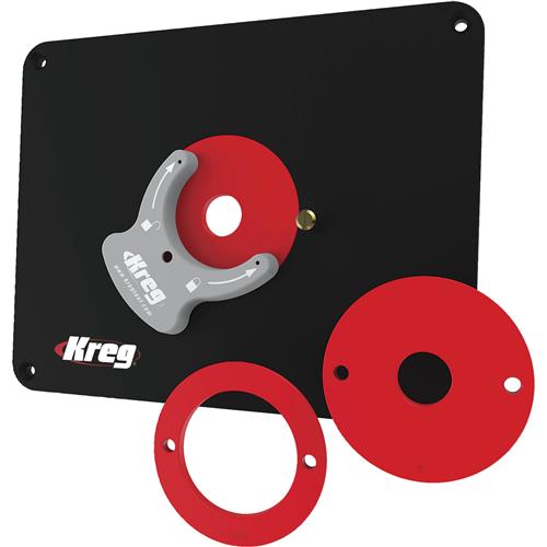 Image for Kreg T33358 - Kreg Precision Router Table Insert Plate w/Level-Loc Rings (Predrilled for Bosch & Portor Cable)