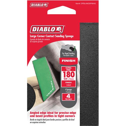Image for Diablo T33553 - Corner Contact 180-Grit (Ultra Fine) Sanding Sponge 4 Pk