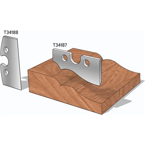 Image for Grizzly T34187 - 1-1/2" Baseboard Ogee Profile Knives, 2-Pk.