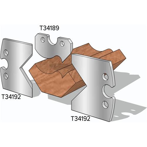 Image for Grizzly T34189 - 1-3/4" Crown Moulding Top Knives, 2-Pk.
