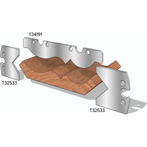 Image for Grizzly T34191 - 4-3/4" Crown Moulding Top Knives, 2-Pk.
