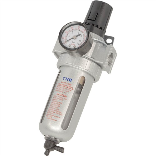 Image for Grizzly T34263 - 1/2" Filter/Regulator with Gauge 150 PSI