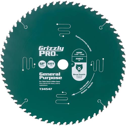 Image for 12" x 1" 60T ATB Combination Saw Blade